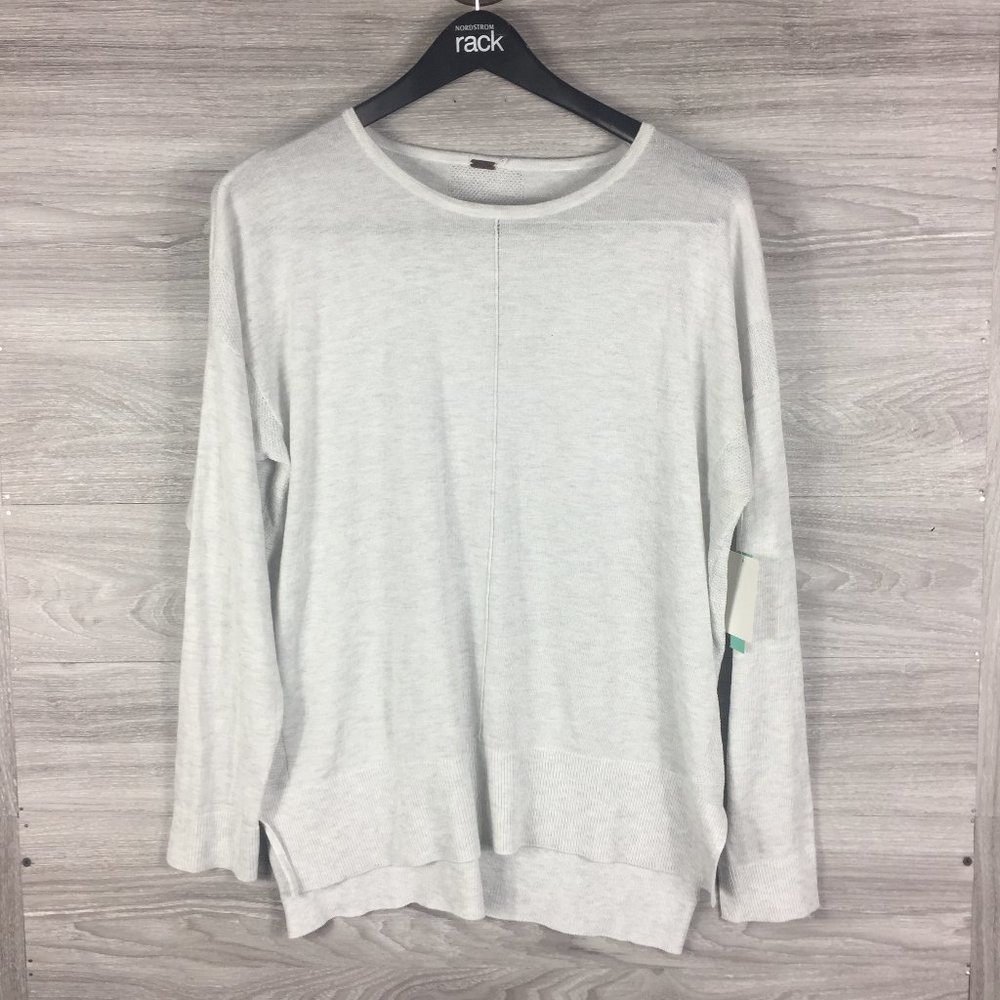 Poof Crew Neck Hi-Lo Knit Pullover